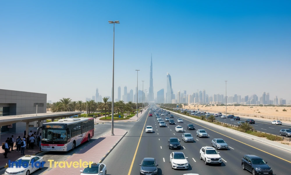 Abu Dhabi to Dubai transport options view