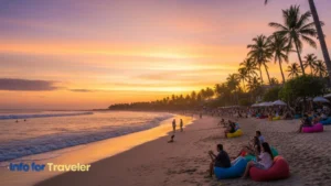 Seminyak Beach Bali sunset view